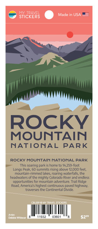 Rocky Mountain National Park Color Block Sticker Set – My Travel Stickers