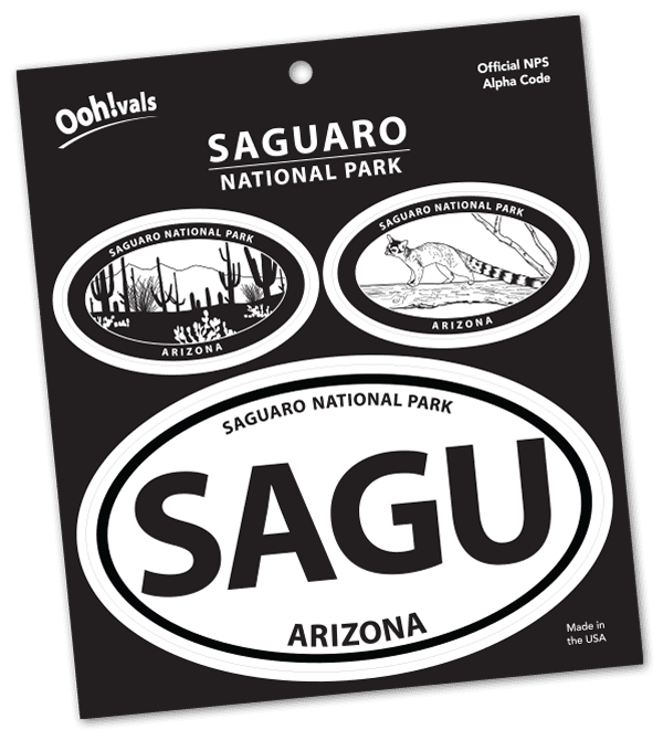 Saguaro National Park sticker set, Arizona.