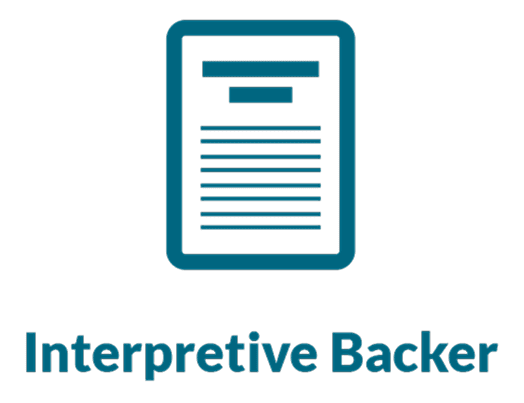 Icon of document, text: Interpretive Backer.